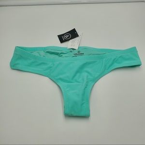 Volcom Brazilian Bikini Bottom Runched Skimpy Swim